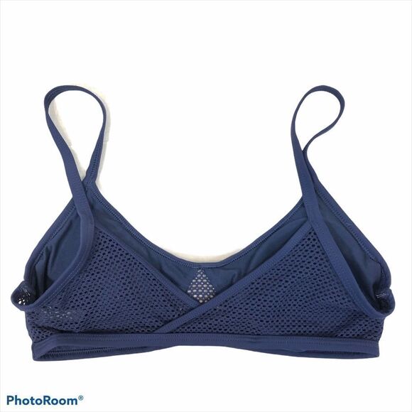 Aerie Navy Bikini Top w/ Mesh‎ Back Size Small - Picture 4 of 11